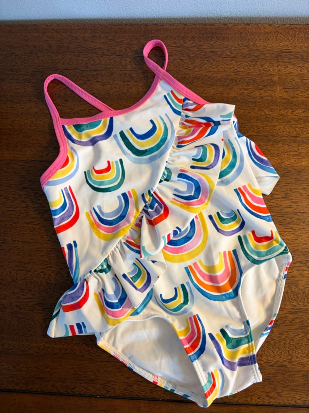Tucker + Tate rainbow ruffle swimsuit